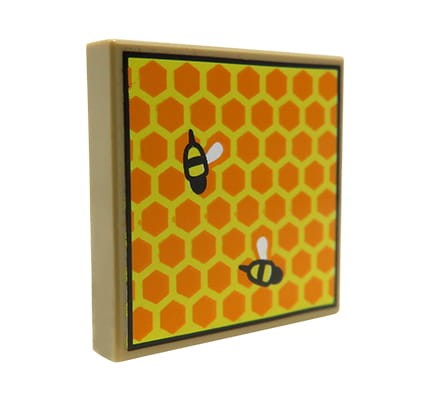 LEGO miód / plaster miodu z pszczołami