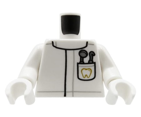 LEGO tors figurki - biały fartuch / dentysta / stomatolog