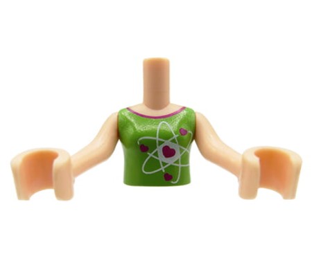 LEGO Friends tors figurki - zielona koszulka bez rękawów z serduszkami