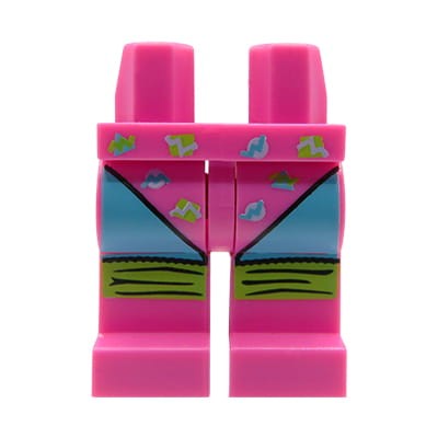 Nogi / nóżki figurki LEGO - strój do fitnessu / kolorowe leginsy.