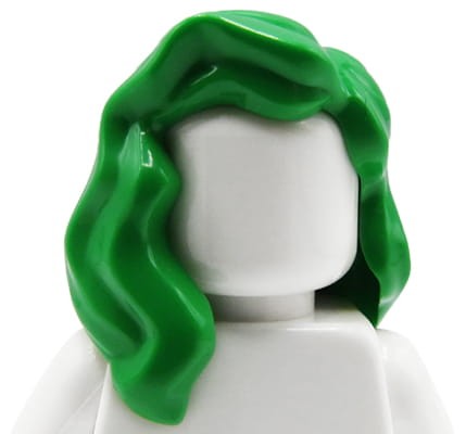 LEGO włosy figurki - damskie, zielone, długie, falowane