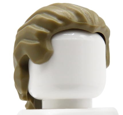 Zum Produkt LEGO Minifigur Haar - männlich, dunkelblond, kurzer Pferdeschwanz