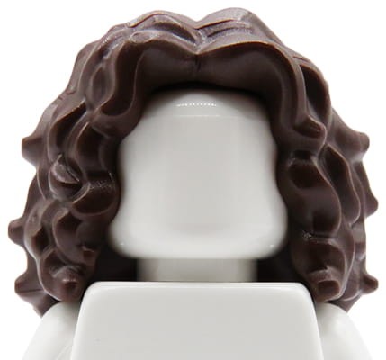 LEGO włosy figurki - damskie, ciemne brązowe, długie, kręcone