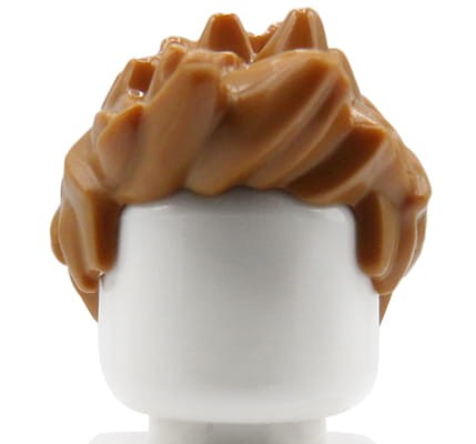 LEGO włosy figurki - męskie, jasne brązowe, jeżyk