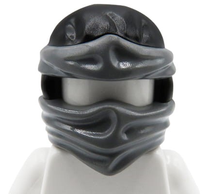 LEGO Ninjago maska ninja Cole - czarno-szara