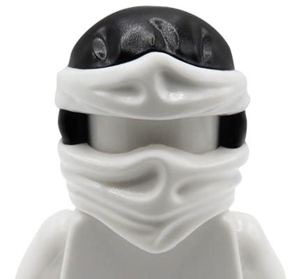 LEGO Ninjago maska ninja Cole - czarno-biała
