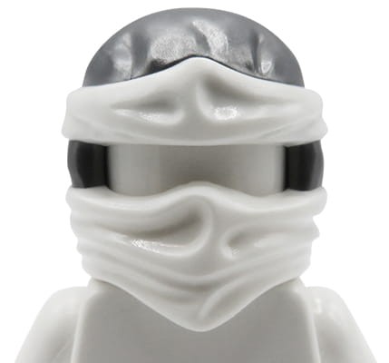 LEGO Ninjago maska ninja - srebrno-biała