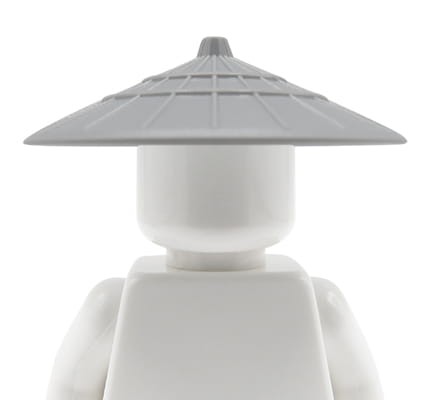 LEGO kapelusz azjatycki / orientalny - jasny szary