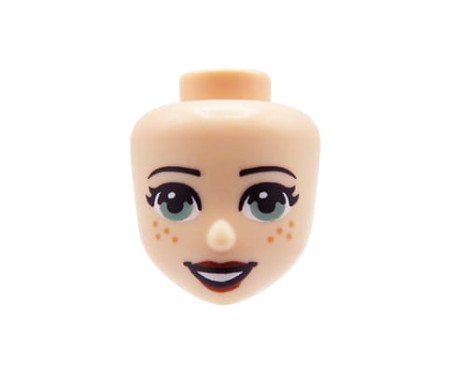 LEGO Friends głowa / główka figurki - zielone oczy, piegi, uśmiech