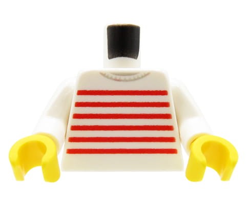 Przejdź do produktu LEGO tors figurki - biały sweter w czerwone paski