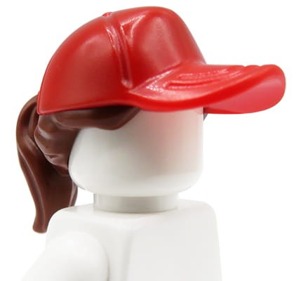 Przejdź do produktu LEGO włosy figurki - damskie, brązowe, czapka z daszkiem