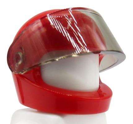 LEGO kask motocyklowy / motorowy z szybką - czerwony