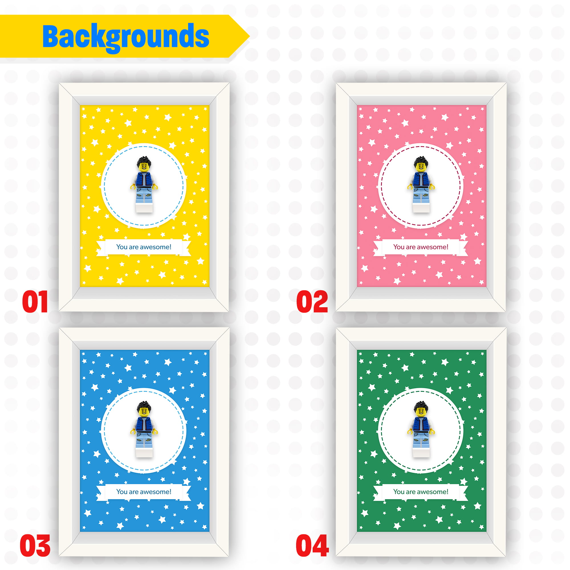 Figurines personnalisées – Cadre – Crée ta propre minifigurine à partir de pièces LEGO