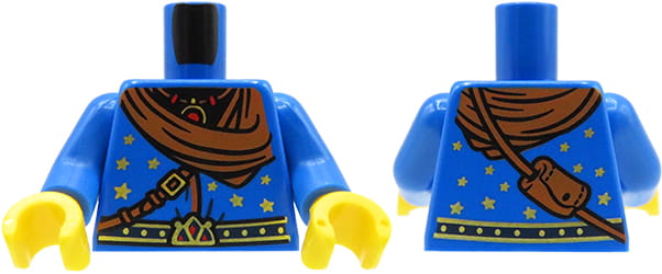 LEGO tors figurki - zdobiona szata, chusta, torebka na plecach