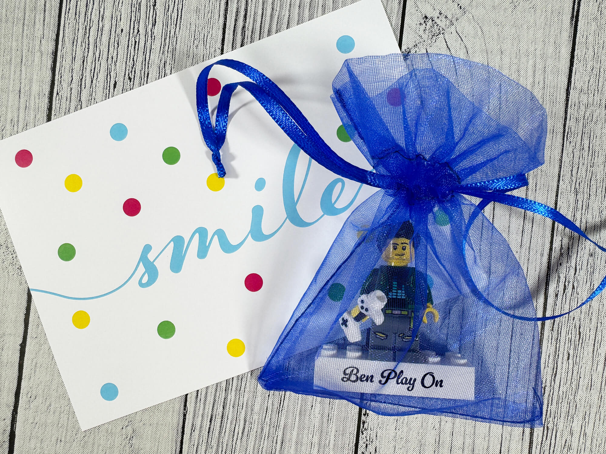 Figurine LEGO® personnalisée gamer – emballage cadeau